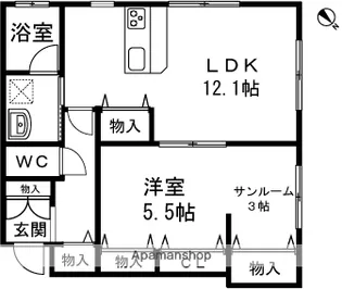 グランドゥールⅠ【1階】の間取り