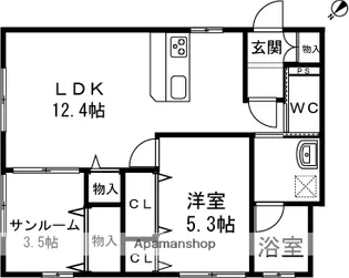 グランドゥールⅠ【1階】の間取り
