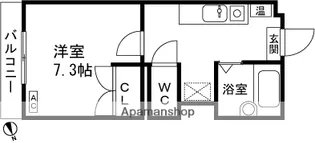 グレイス中島【202号室】の間取り