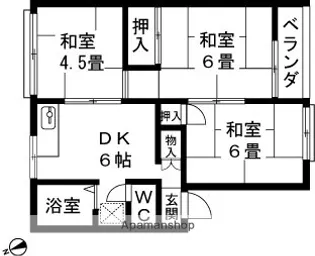 アマダム【105号室】の間取り