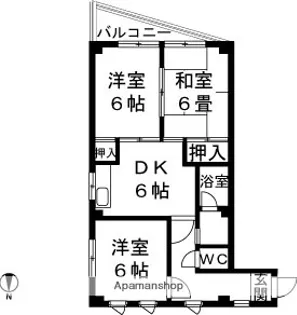 コーポグリーンテラス【3階】の間取り