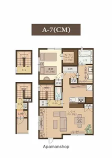 ユーソニアンVILLA・要町 A棟【A7号室】の間取り