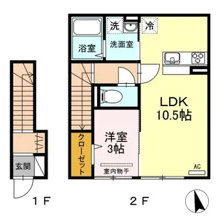 セジュールファミリア【2階】の間取り