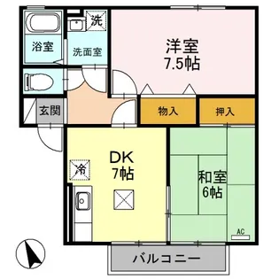 クレストハイツ A【1階】の間取り