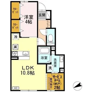 アヴェニール【1階】の間取り