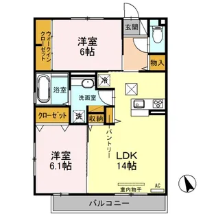 ロイヤルスクエア【1階】の間取り