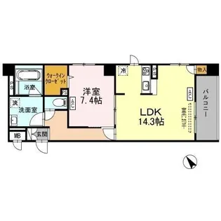 クレストスクエア【8階】の間取り