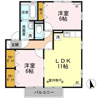 リビングタウン長岡 A【2階】の間取り