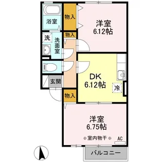 セブンヒルズガーデン【2階】の間取り