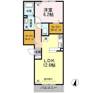 メゾンドアミカル A【3階】の間取り