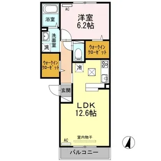 メゾンドアミカル A【1階】の間取り