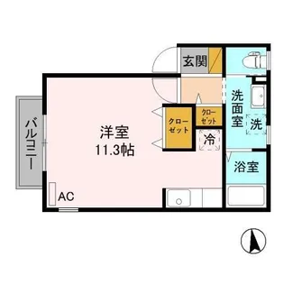 カルム&フォセット カルム【2階】の間取り