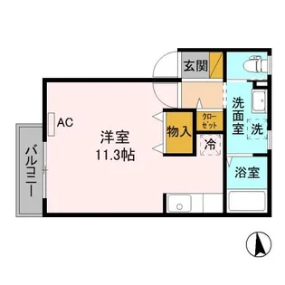 カルム&フォセット カルム【1階】の間取り