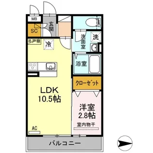 ボナール本館【3階】の間取り