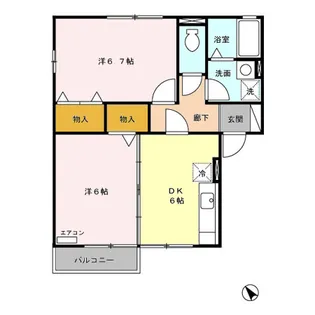 ヴィル グリシーヌ AB【2階】の間取り