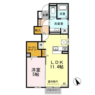 シェルト【1階】の間取り