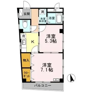 住営社駅東マンション【2階】の間取り