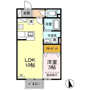 セジュール土合【1階】の間取り