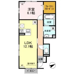 ルーナ・クレシェンテ【1階】の間取り