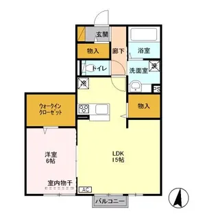 ココアスクエア【205号室】の間取り
