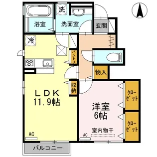 グランジュテ Ⅱ【1階】の間取り