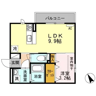 プリムヴェールEAST【3階】の間取り