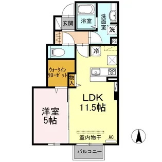 コンフォルト ドゥ【1階】の間取り