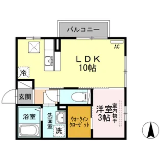 エスポワール前田 B【1階】の間取り