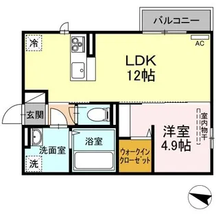 ラ・フェリシテ【2階】の間取り