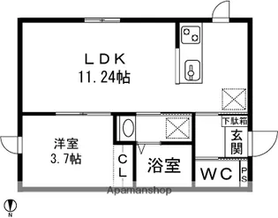 ヴィレッジB【1階】の間取り
