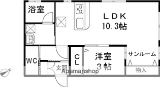 ウインドソングⅢ【2階】の間取り