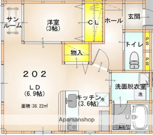 ウインドソングⅢ【2階】の間取り
