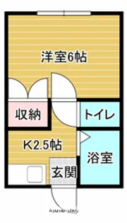 パレスウエスト【1階】の間取り