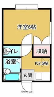 パレスウエスト【2階】の間取り