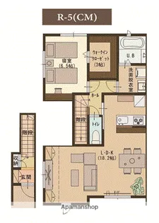 ユーソニアン・ひ生B【R-5号室】の間取り