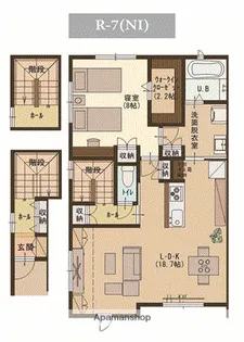 ユーソニアン・ひ生B【R-7号室】の間取り
