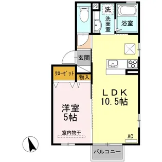 グランツ B【1階】の間取り