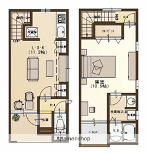 パーク・ユーソニア【1階】の間取り