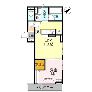 DーROOM弓町I【1階】の間取り