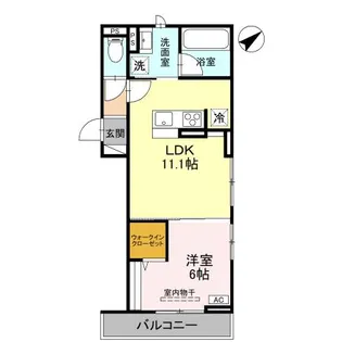 DーROOM弓町I【2階】の間取り