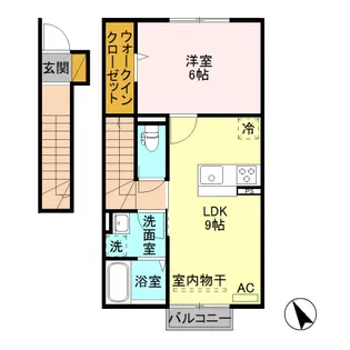 スカイベル B【2階】の間取り