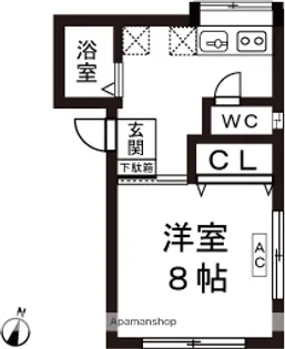 ピュアハイツ蓮潟Ⅱ【101号室】の間取り