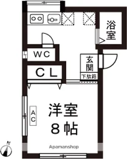 ピュアハイツ蓮潟Ⅱ【102号室】の間取り