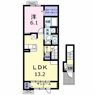 マルベリー ライト キタヤマ【2階】の間取り