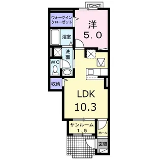 マルベリー ライト キタヤマ【1階】の間取り