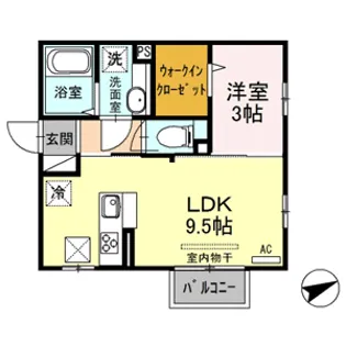 スクーデリア【1階】の間取り