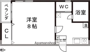 ディアハイツ江陽【203号室】の間取り