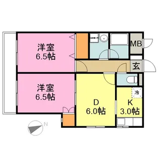 マンション ウィッシュ【103号室】の間取り