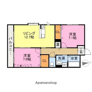 フレンド幸【4階】の間取り