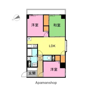 リバーヴュー長岡【3階】の間取り